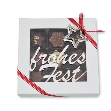 Sternenpralinés "Frohes Fest"